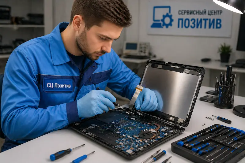 Ремонт шлейфа матрицы ноутбука в Химках