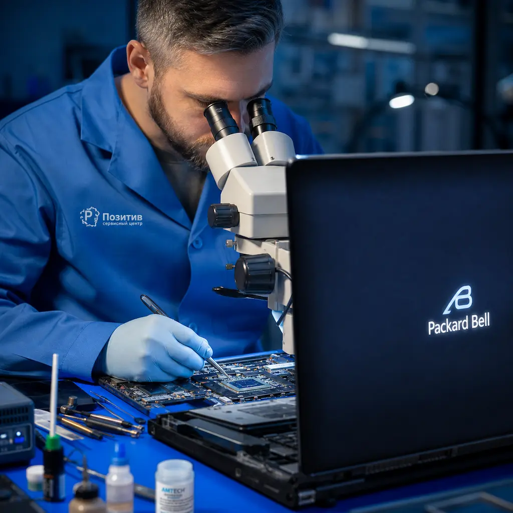 Замена видеокарты ноутбука Packard Bell в Химках