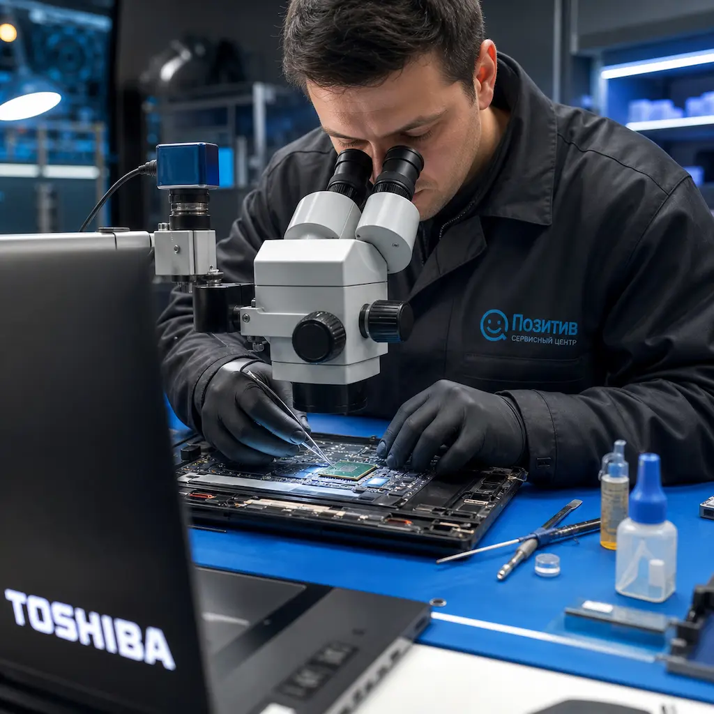 Замена видеокарты ноутбука Toshiba в Химках
