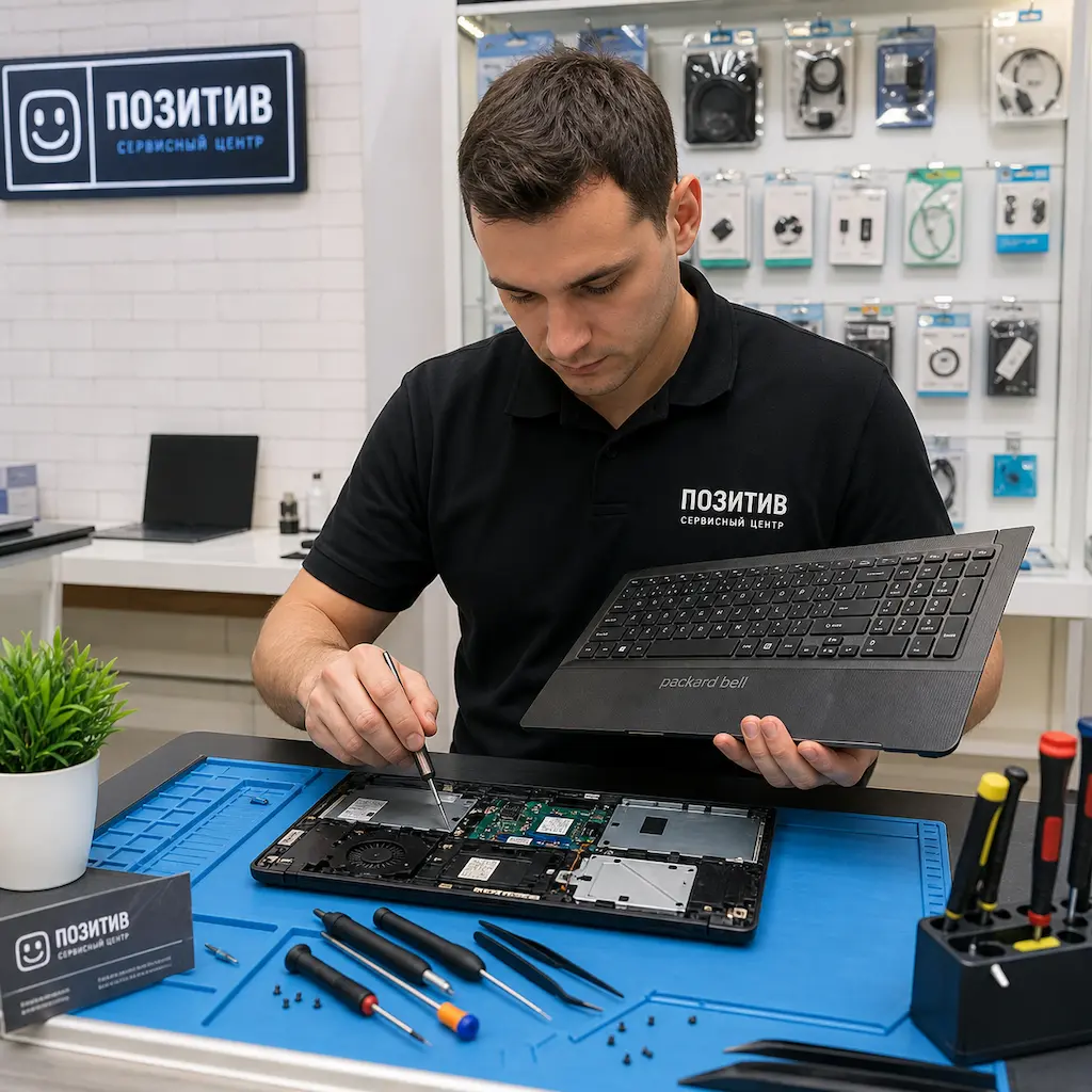 заменить клавиатуру на ноутбуке Packard Bell в Химках