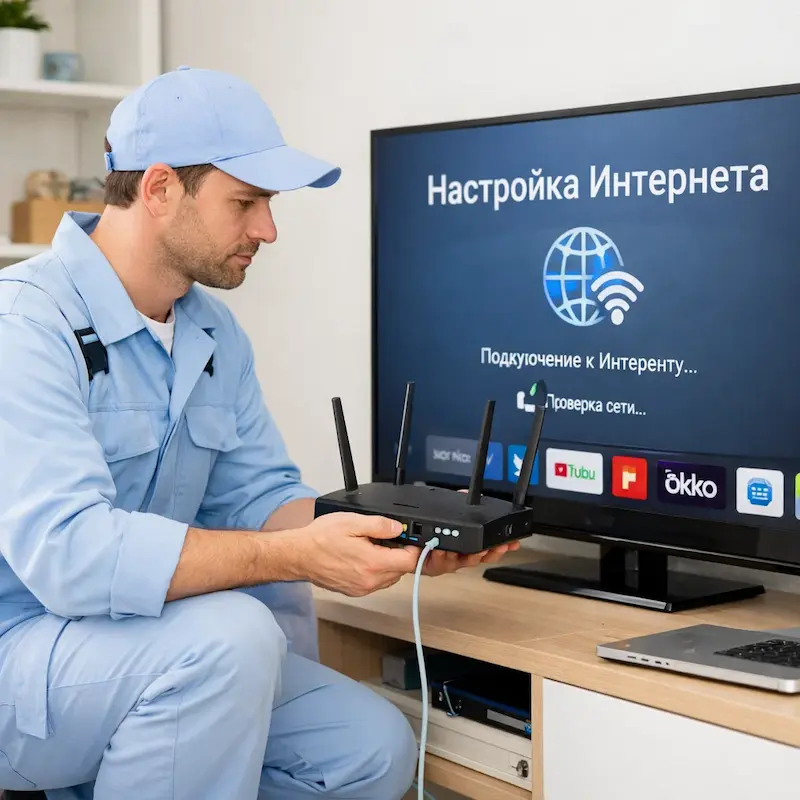 Настройка интернета на телевизоре в Химках