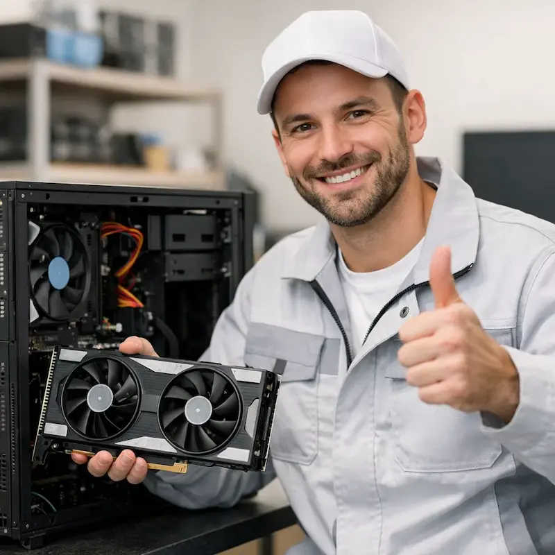 установка видеокарты на ПК в Химках