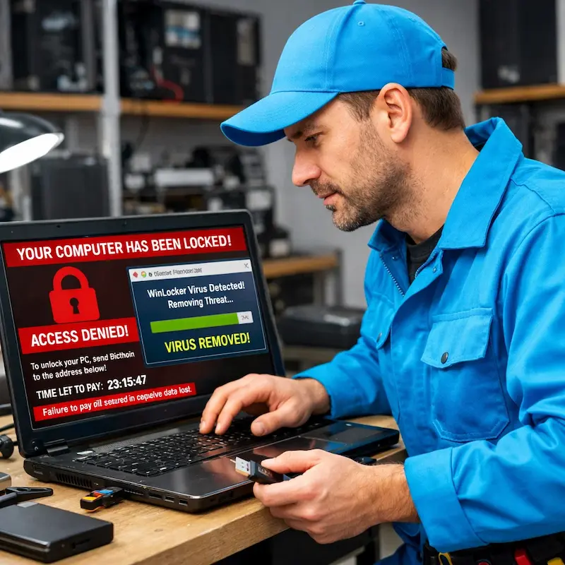 Поможем разблокировать компьютер и ноутбук в Химках